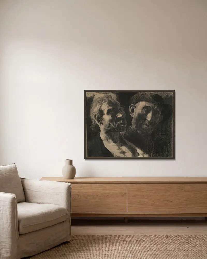 Miners, Joseph Stella v rámu na stěně