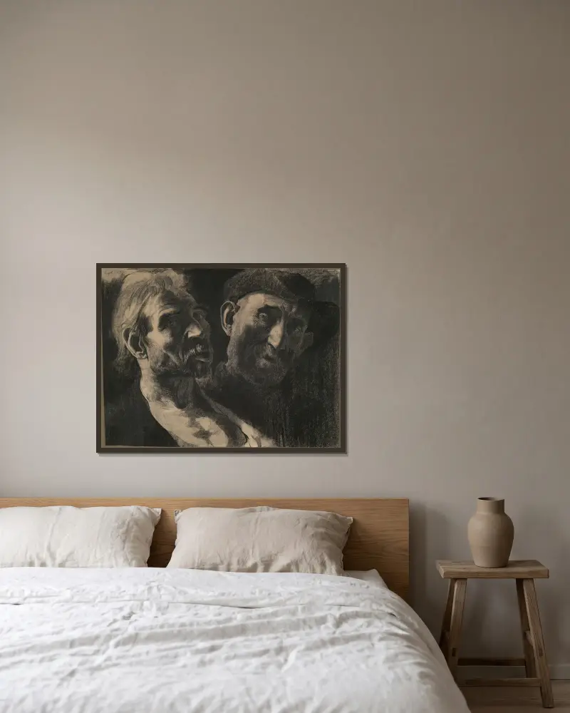 Miners, Joseph Stella v rámu na stěně