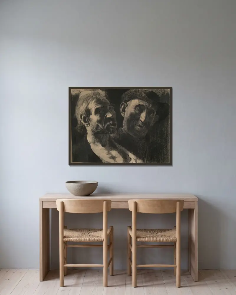 Miners, Joseph Stella v rámu na stěně