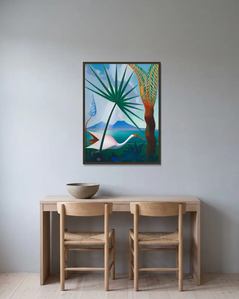 Neapolská píseň, Joseph Stella v rámu na stěně