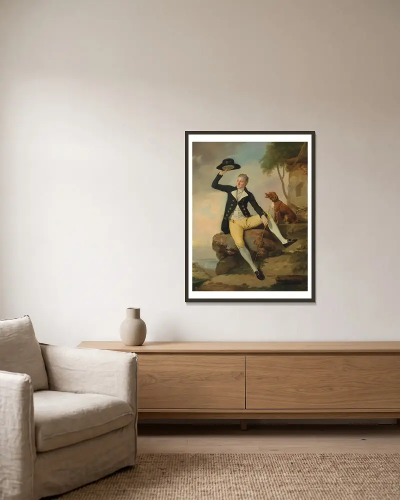 Patrick Heatly av Johan Joseph Zoffany inramad på en vägg