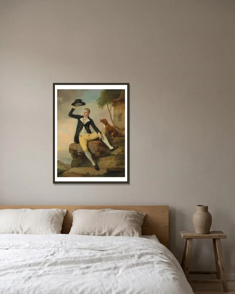 Patrick Heatly av Johan Joseph Zoffany inramad på en vägg