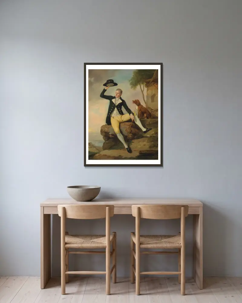 Patrick Heatly av Johan Joseph Zoffany inramad på en vägg