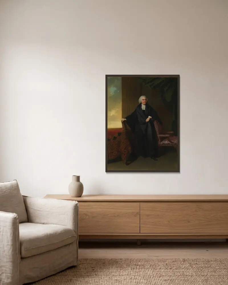 Reverend Philip Cocks (1735–1797) av Johan Joseph Zoffany inramad på en vägg