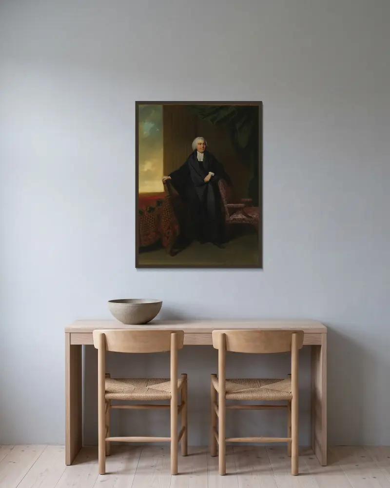 Reverend Philip Cocks (1735–1797) av Johan Joseph Zoffany inramad på en vägg