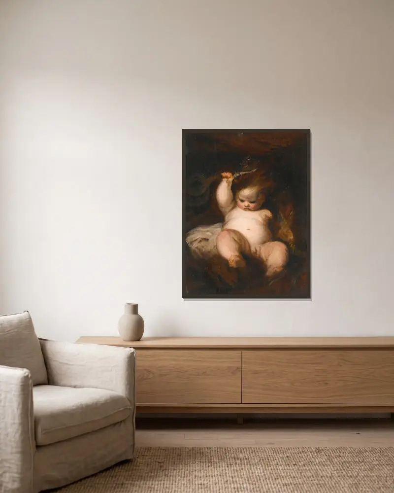 Młody Herkules, Sir Joshua Reynolds w ramie na ścianie