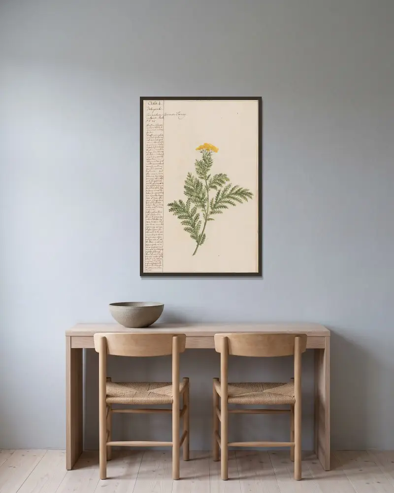 Rainfarn von Joshua Webster gerahmt an einer Wand