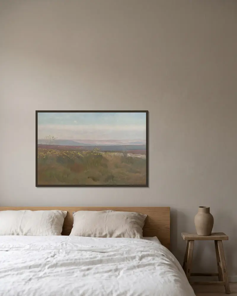 Podolische Landschaft von Jozef Chelmonski gerahmt an einer Wand