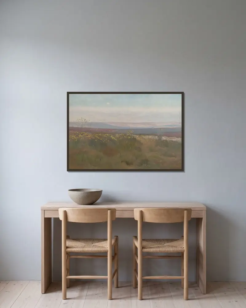 Podolische Landschaft von Jozef Chelmonski gerahmt an einer Wand