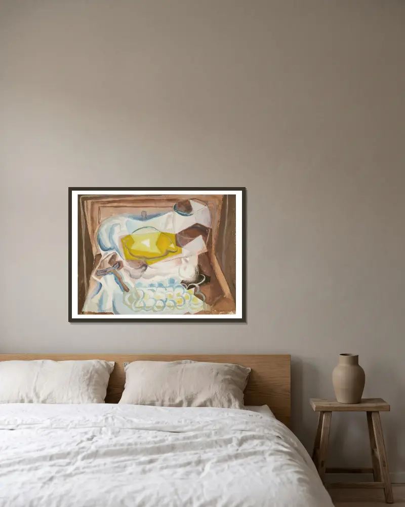 Zátiší, Juan Gris v rámu na stěně