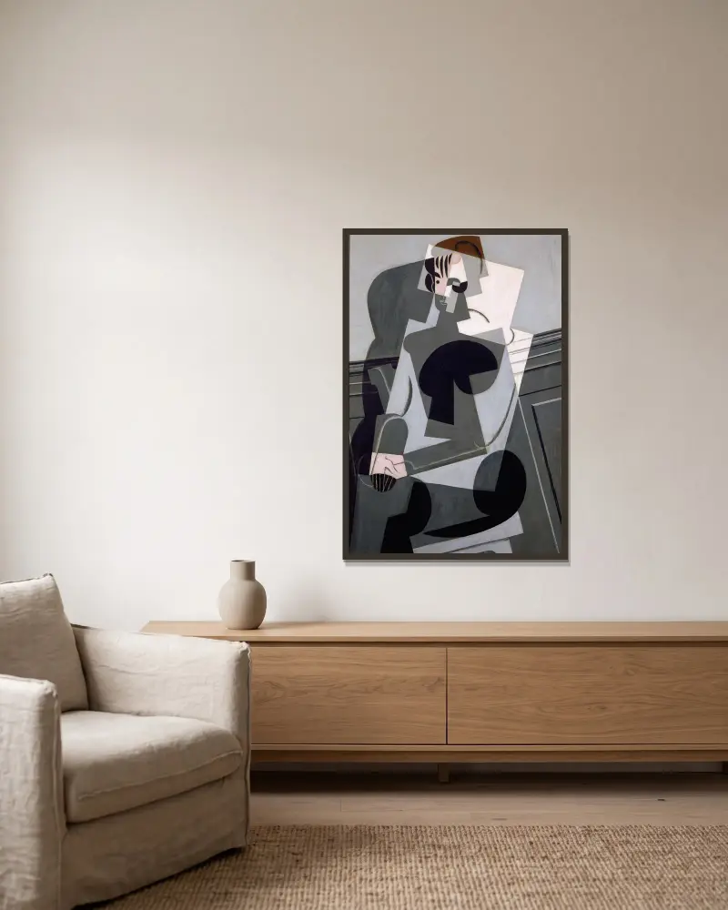 Bildnis Josette Gris von Juan Gris gerahmt an einer Wand