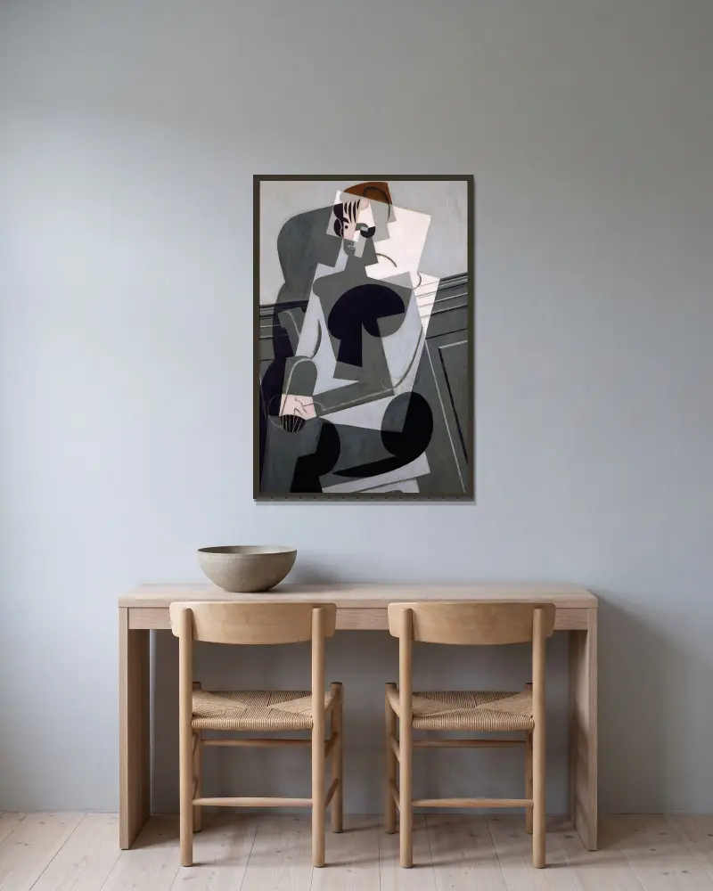 Bildnis Josette Gris von Juan Gris gerahmt an einer Wand