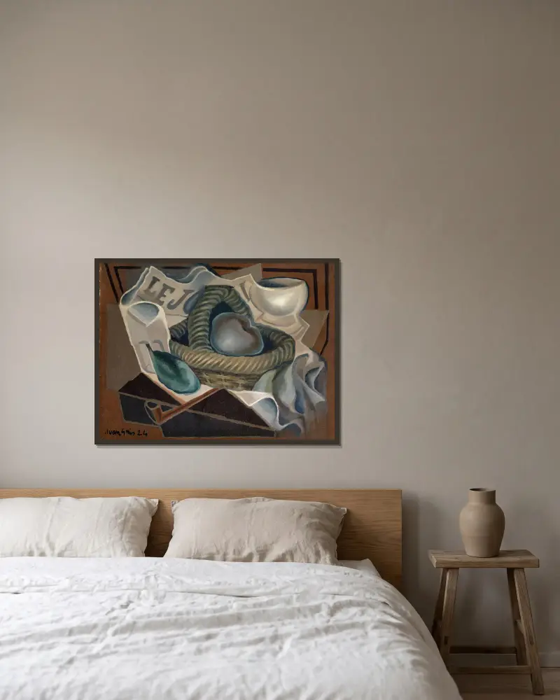 Koš, Juan Gris v rámu na stěně