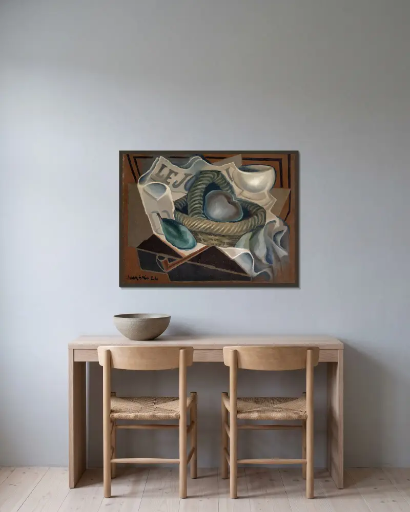 Koš, Juan Gris v rámu na stěně