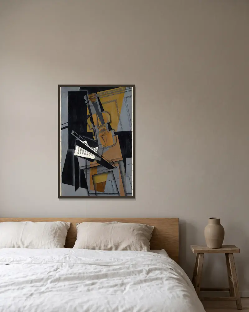 Skrzypce, Juan Gris w ramie na ścianie