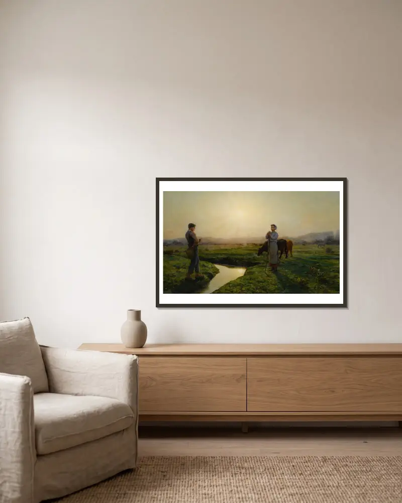 Jitro, Jules Breton v rámu na stěně