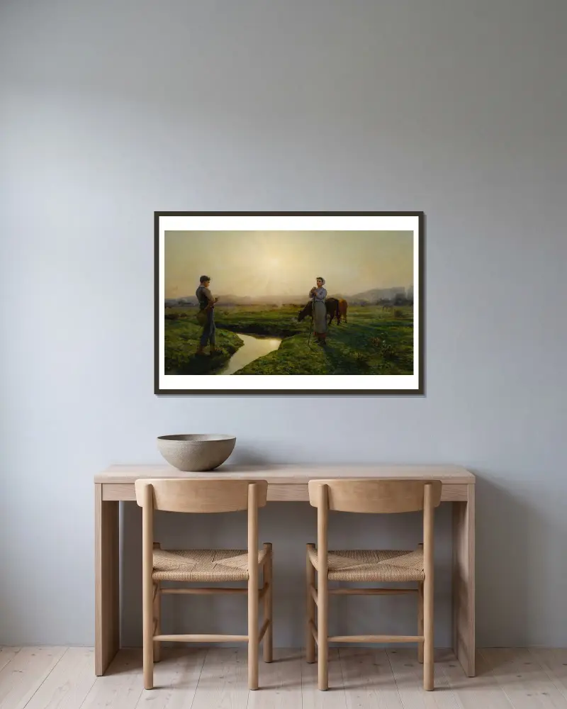 Jitro, Jules Breton v rámu na stěně