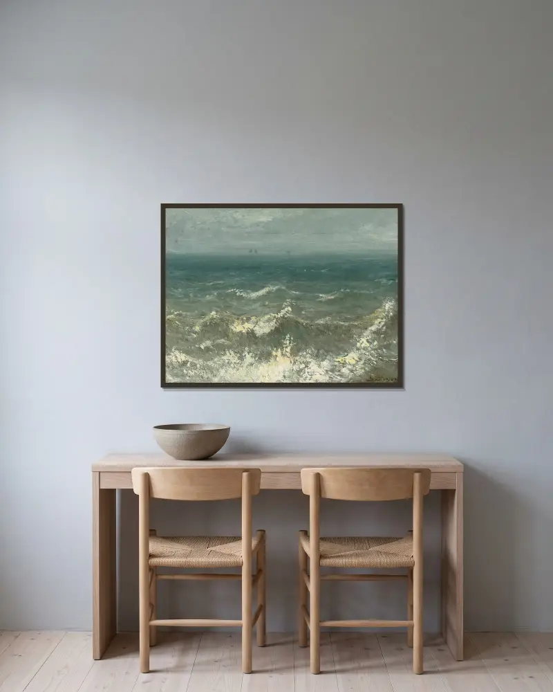 Pleine Mer av Jules Dupré inramad på en vägg