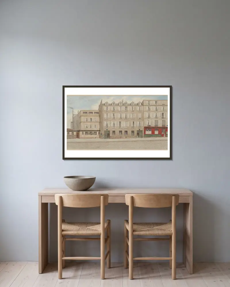 Nummer 29 bis 35 rue Monsieur-le-Prince, 6. Arrondissement von Jules Gaildrau gerahmt an einer Wand