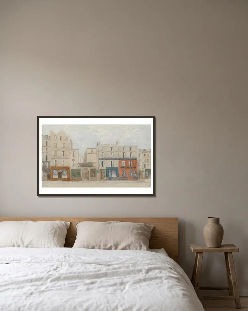 Rue Beaubourg Nr. 38 bis 44, 3. Arrondissement von Jules Gaildrau gerahmt an einer Wand