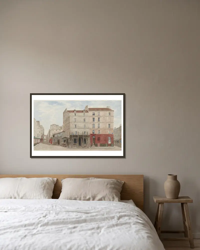 Rue de l’Hôtel Colbert Nr. 17 und 19, 5. Arrondissement von Jules Gaildrau gerahmt an einer Wand