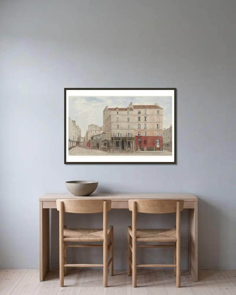 Rue de l’Hôtel Colbert Nr. 17 und 19, 5. Arrondissement von Jules Gaildrau gerahmt an einer Wand