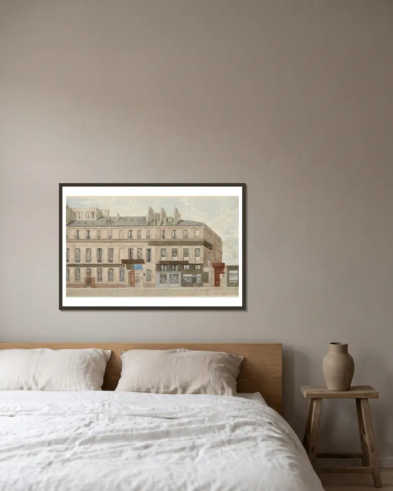 Rue Thévenot Nr. 10 und 12 (heutige Rue Réaumur), 3. Arrondissement von Jules Gaildrau gerahmt an einer Wand