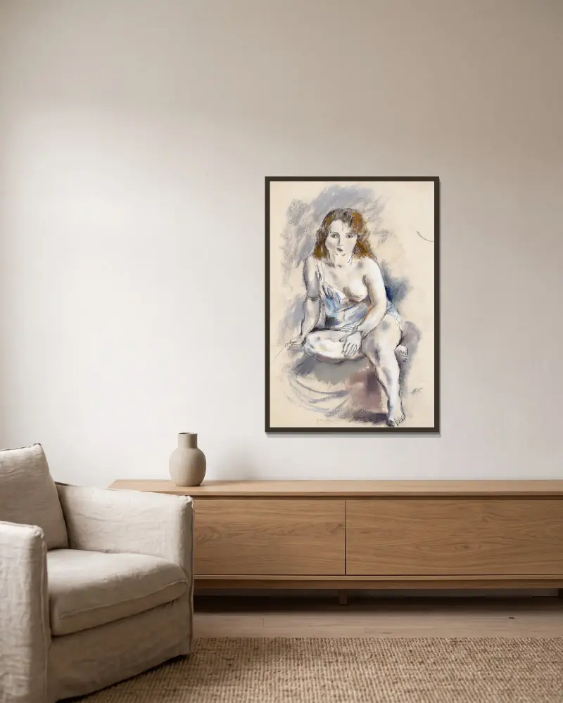 Akt, Jules Pascin w ramie na ścianie