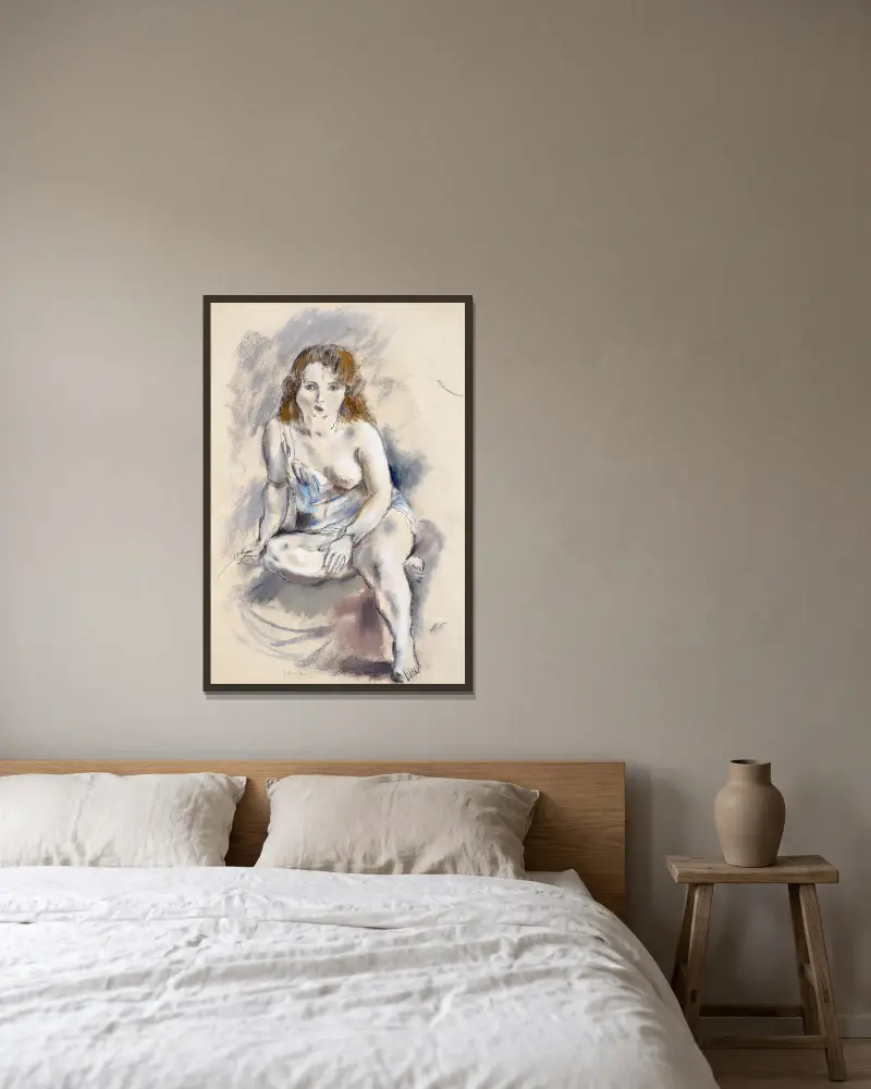 Akt, Jules Pascin w ramie na ścianie