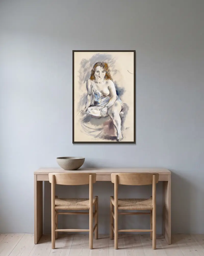 Akt, Jules Pascin w ramie na ścianie