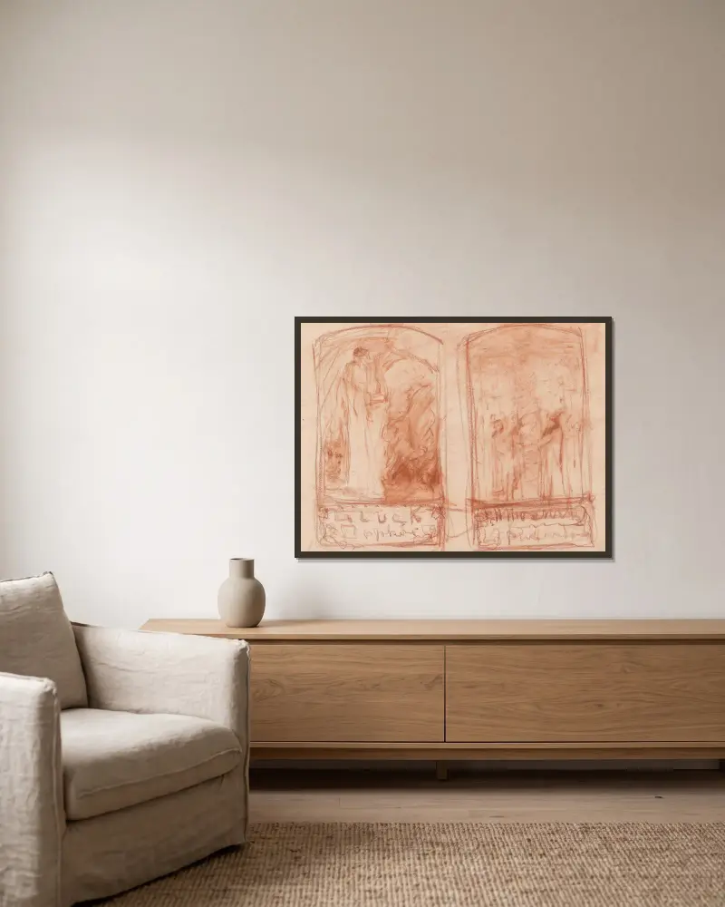 Architectural Elements – nr 1 av Jules Schmalzigaug inramad på en vägg