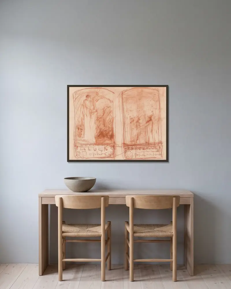 Architectural Elements – nr 1 av Jules Schmalzigaug inramad på en vägg