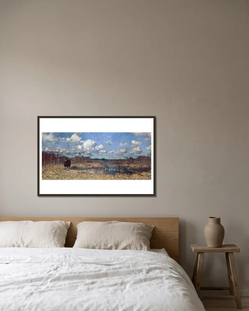 Elch von Julian Falat gerahmt an einer Wand