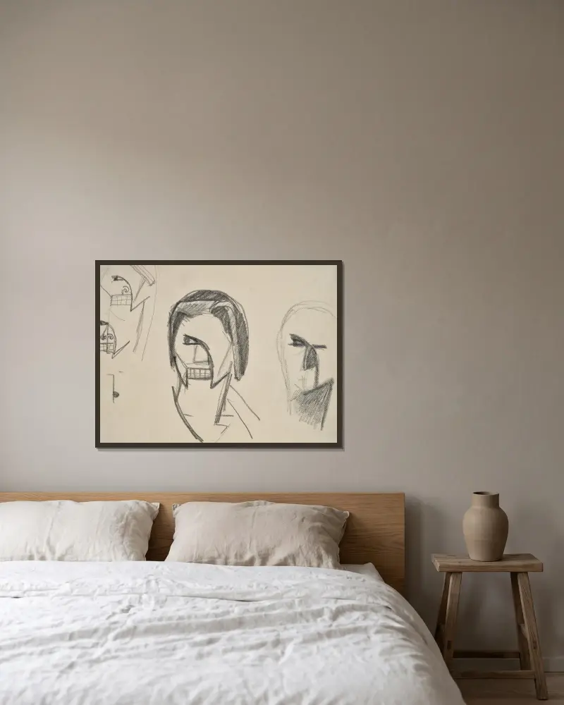 Głowy – nr 1, Julio González w ramie na ścianie