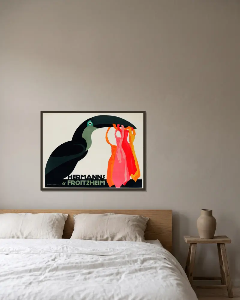 Hermanns and Froitzheim von Julius Klinger gerahmt an einer Wand
