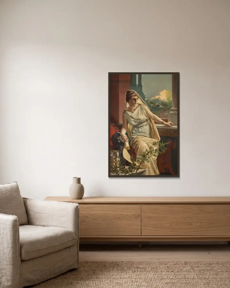 Hypatia, Julius Kronberg w ramie na ścianie