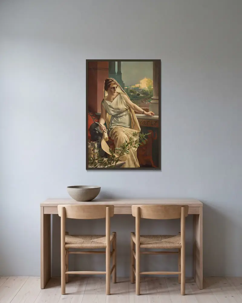 Hypatia, Julius Kronberg w ramie na ścianie