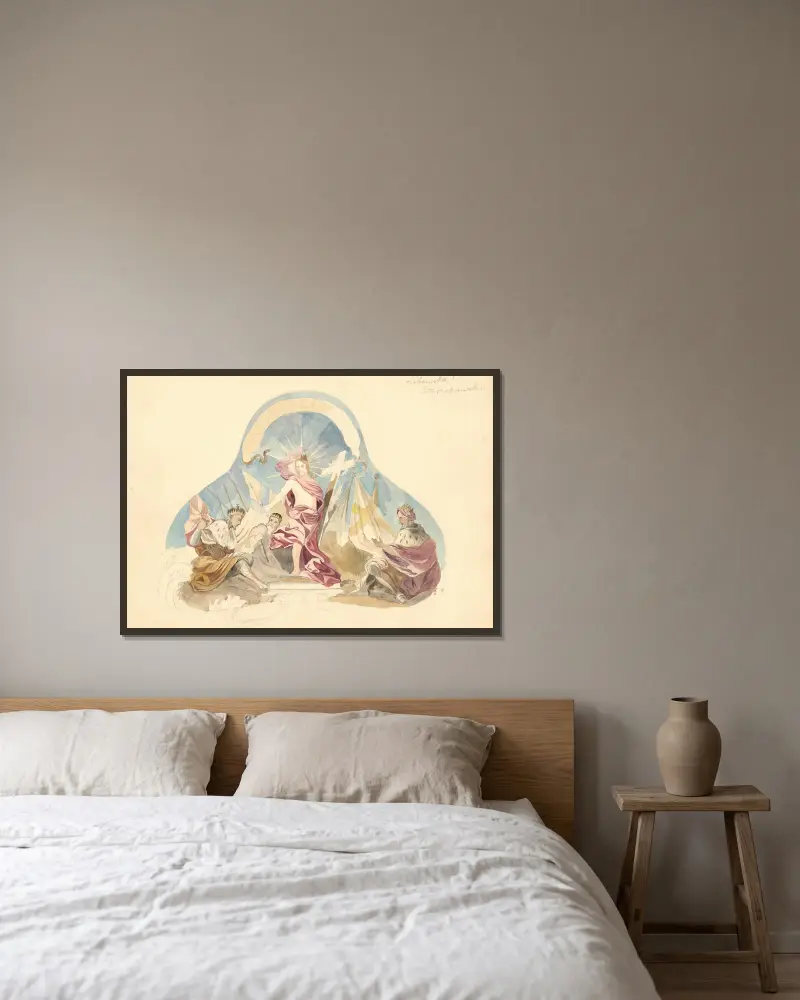 Regnat a ligno von Juliusz Makarewicz gerahmt an einer Wand