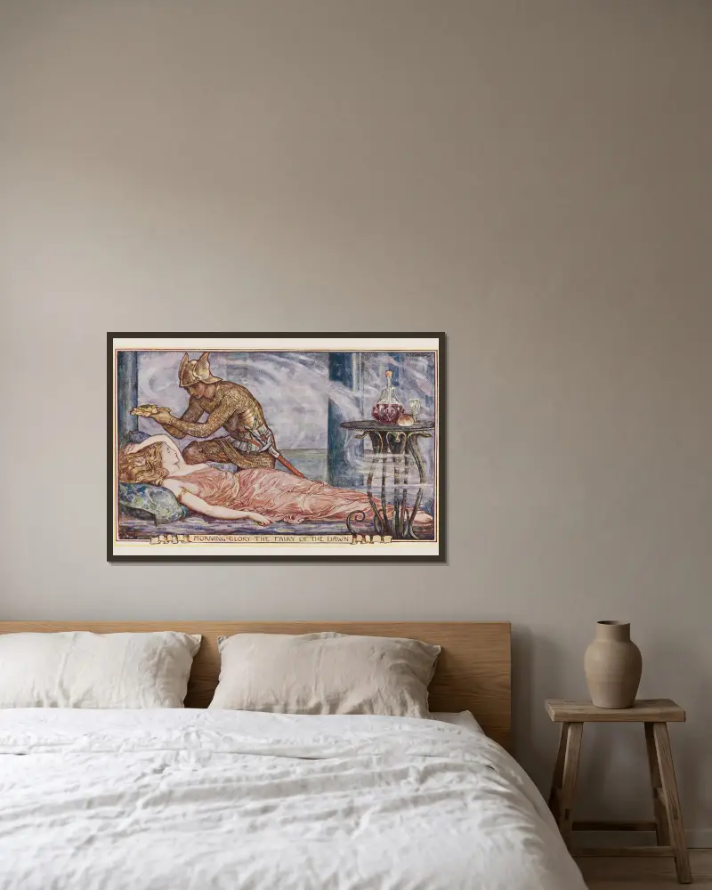Morning-Glory, die Fee der Morgenröte von Henry Justice Ford gerahmt an einer Wand