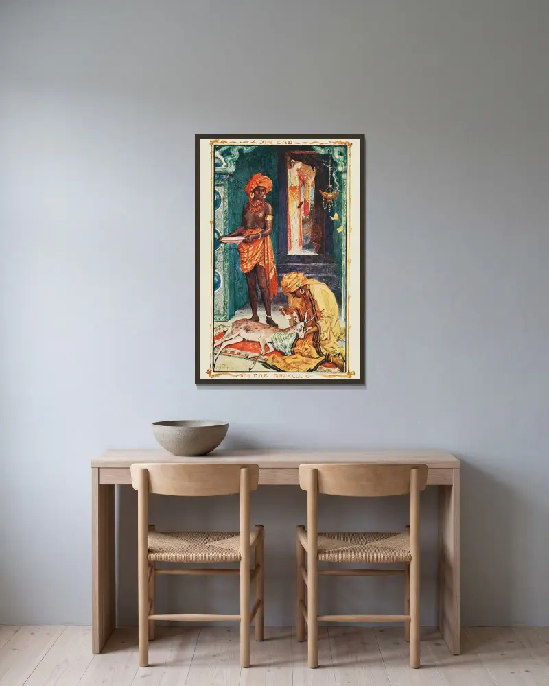 The Gazelle av Henry Justice Ford inramad på en vägg