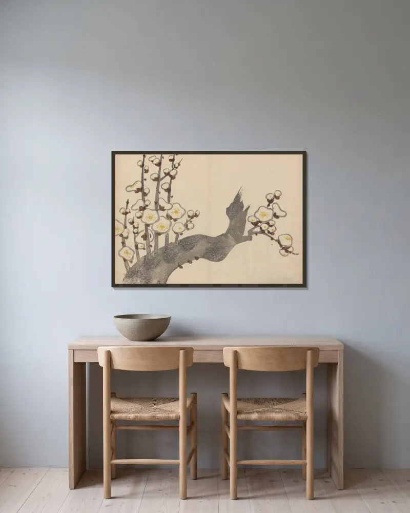Kōrin gafu – Hōchū Pl. 01 von Ogata Kōrin gerahmt an einer Wand