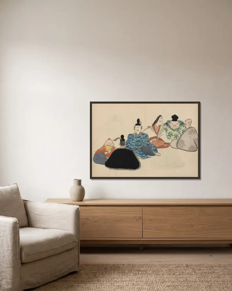Kōrin gafu – Hōchū Pl.02 von Ogata Kōrin gerahmt an einer Wand