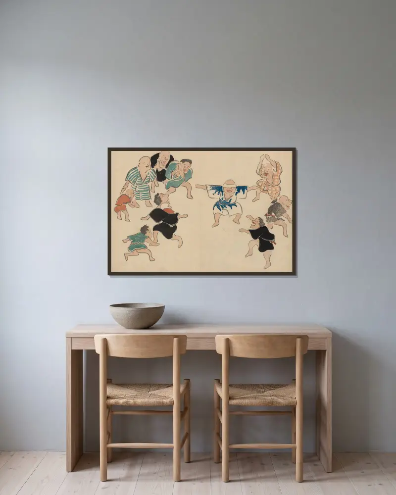 Kōrin gafu – Hōchū Taf. 17 von Ogata Kōrin gerahmt an einer Wand