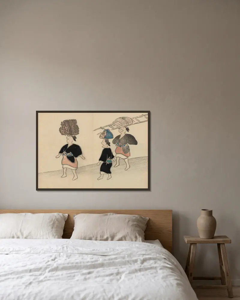 Kōrin gafu – Hōchū Pl. 23 von Ogata Kōrin gerahmt an einer Wand