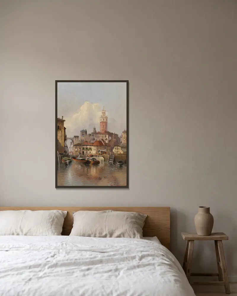 Aus Barcelona von Karl Kaufmann gerahmt an einer Wand