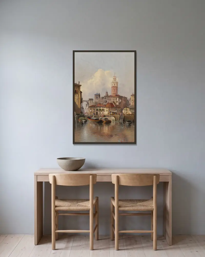 Aus Barcelona von Karl Kaufmann gerahmt an einer Wand