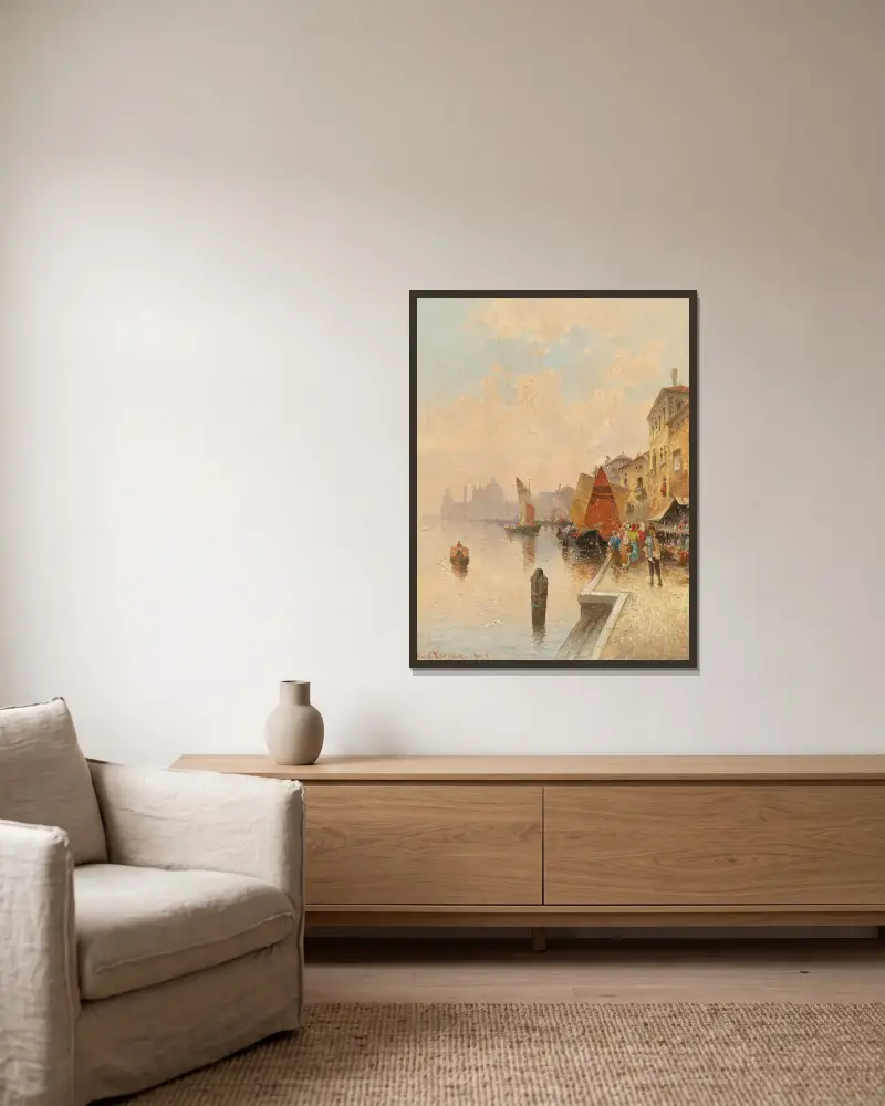 La Giudecca, Venice av Karl Kaufmann inramad på en vägg