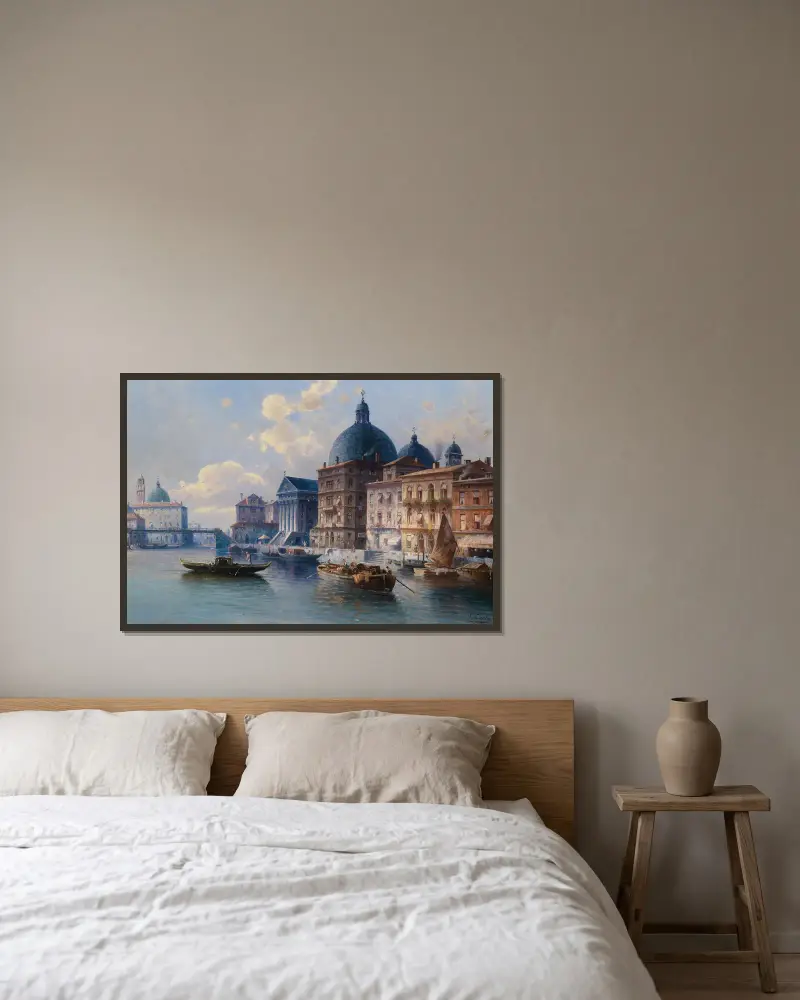 Venedig San Simeone von Karl Kaufmann gerahmt an einer Wand