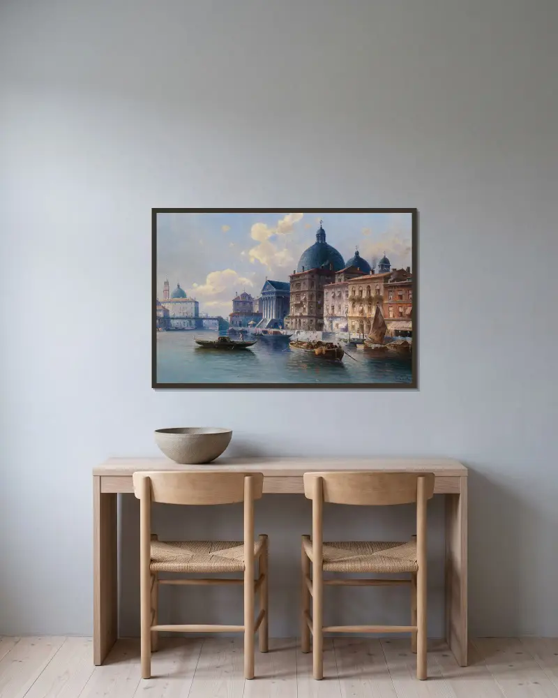 Venedig San Simeone von Karl Kaufmann gerahmt an einer Wand