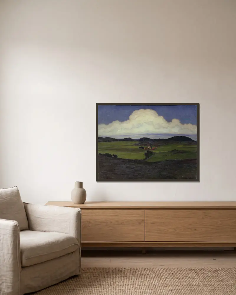Hoga Valley, Tjörn av Karl Nordström inramad på en vägg